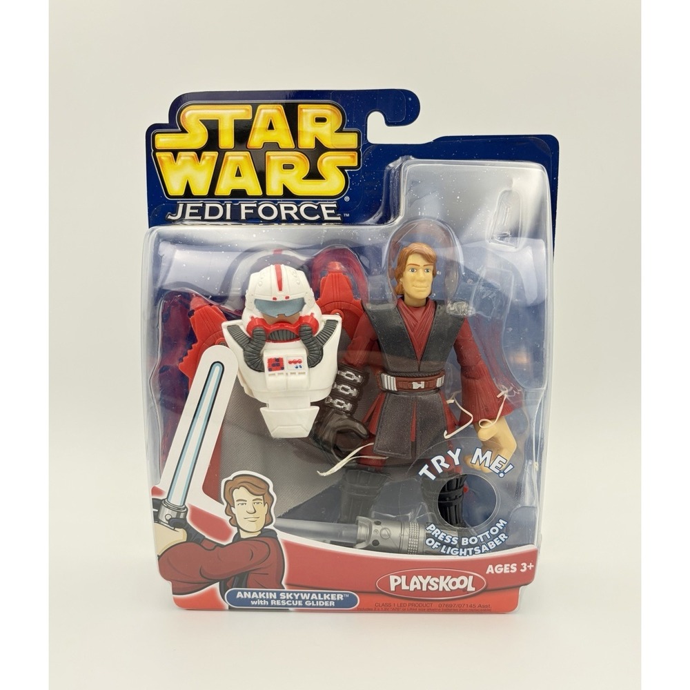 Vintage Playskool Star Wars Jedi Force Anakin Skywalker Figure Rescue Glider NIB